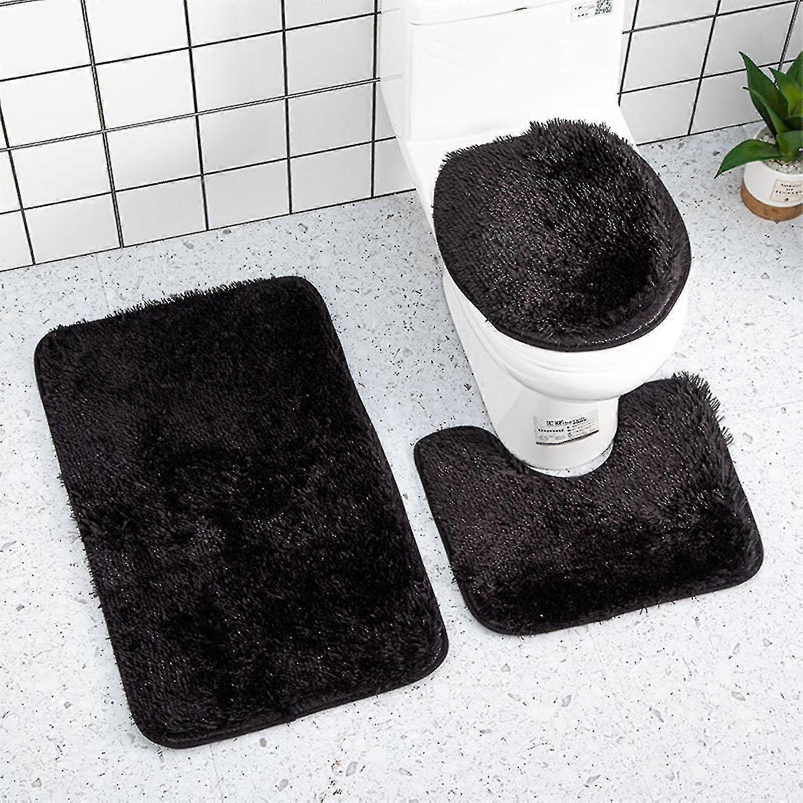 Kylpymatto kotitaloustarvikkeet yksivärinen 3-osainen kylpyhuoneen mattosetti kylpyhuone wc matto liukumaton matto yksivärinen kylpyhuone wc lattiamatto kylpyhuone a