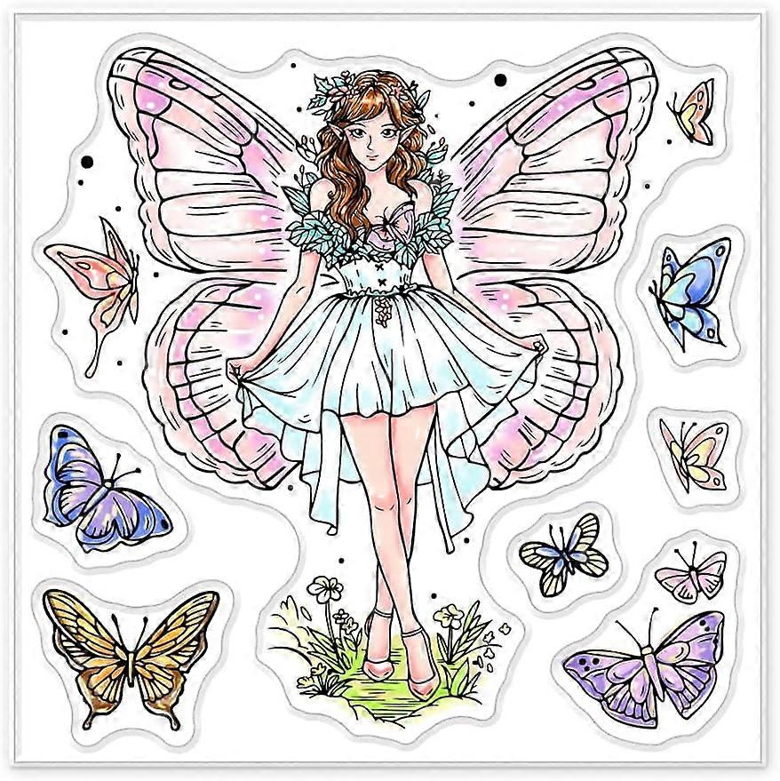 Butterfly Elf Clear Stamps for DIY Scrapbooking