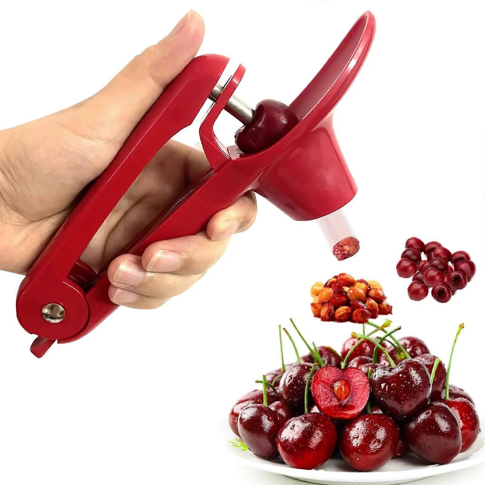 Cherry Pitter Tool - Heavy-Duty Stainless Steel Pitting Tool Cherries Corer Stoner Seed Tool With Lock Design Fruit Pit Remover