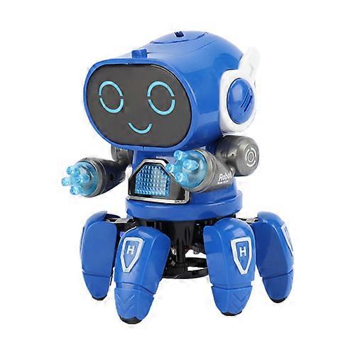 Six Clawed Dancing Robot With LED Color Flashing Light Musical Childrens Toy
