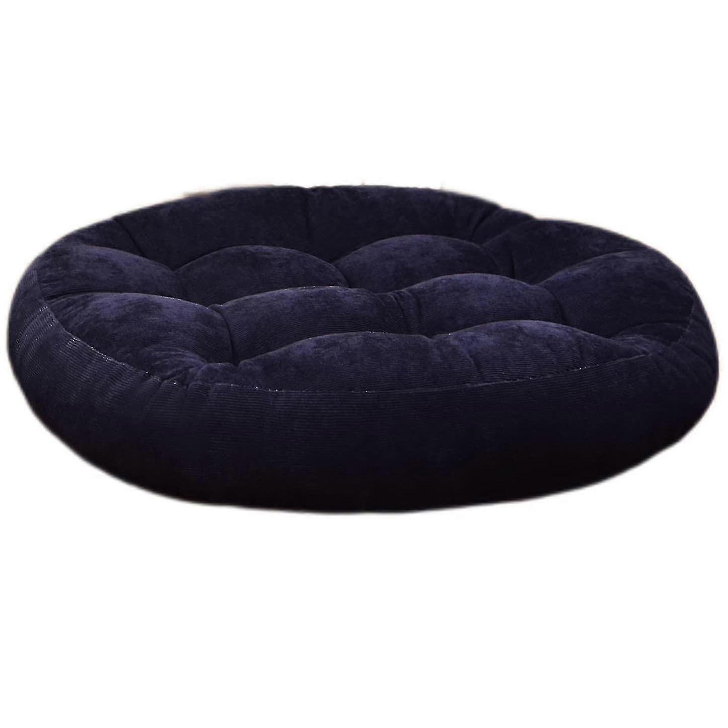 Round Solid Color Floor Pillow, Tufted Meditation Pillow For Seating O