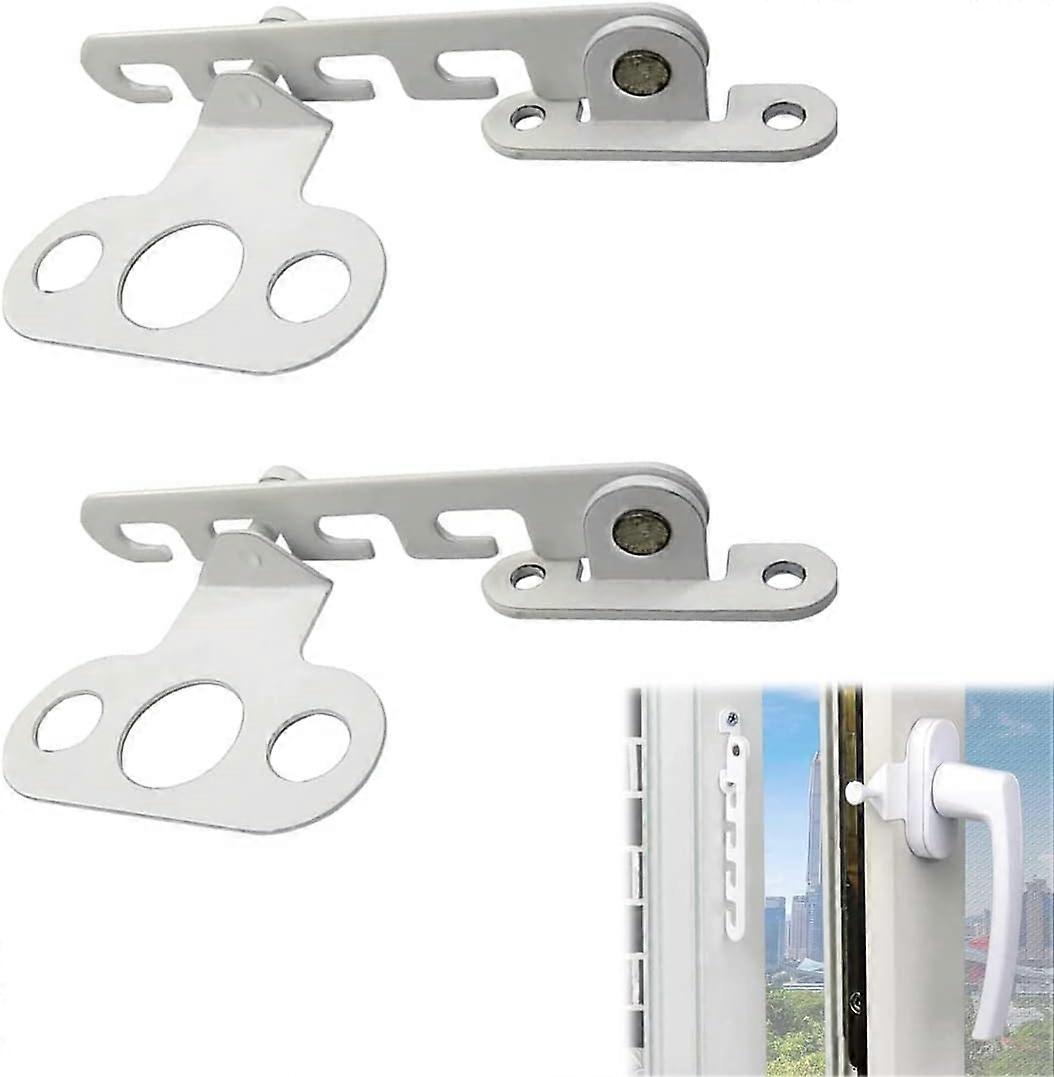 2 Pieces Casement Window Opener, Window Restrictor, Window Opener Without Drilling Blocks Open Windows and Door Locks, to Adjust the Opening of the Wi