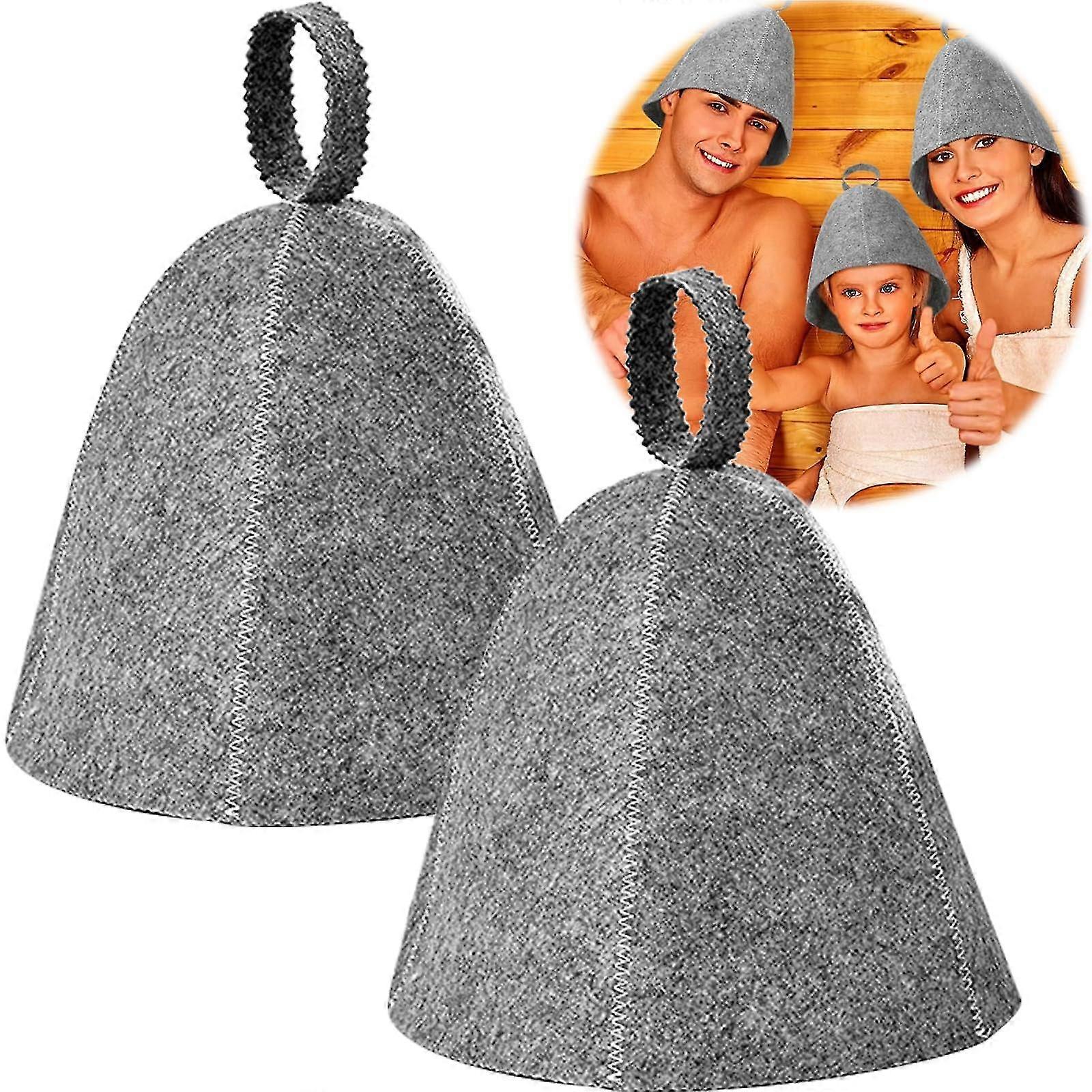 2 Pièces Bonnet De Sauna,Chapeau Sauna en Feutre Pour Hommes et Femmes, Accessoires de Sauna et Douche IdéAux 2 Pièces Bonnet De Sauna,Chapeau Sauna en Feutre Pour Hommes et Femmes, Accessoires de Sauna et Douche IdéAux