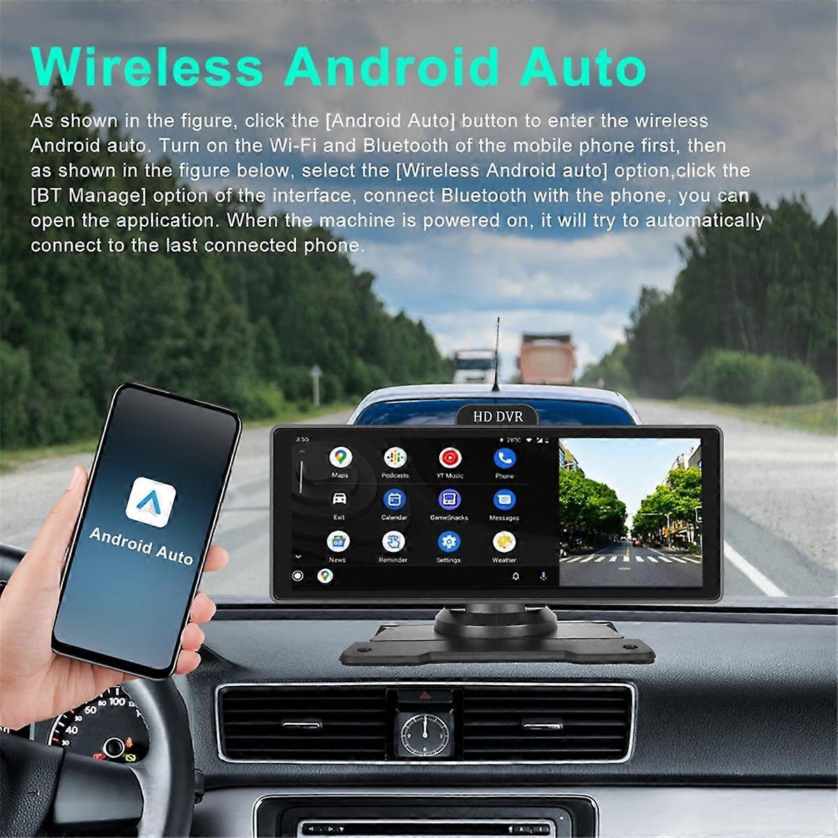 10.26In 4K DVR Car Monitor Carplay Android Auto Dashboard ADAS Dash Cam Dual Camere Navigare GPS