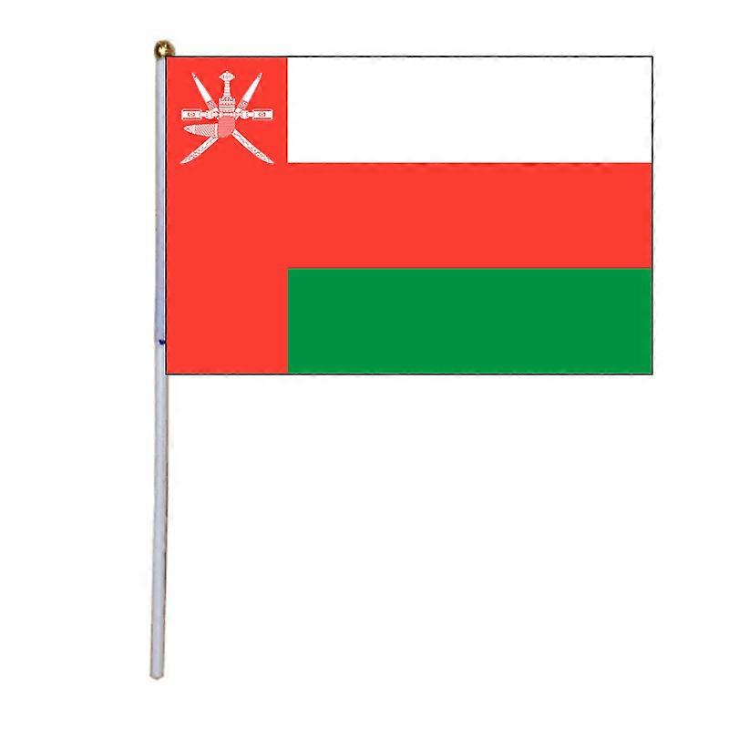 xvggdg 100 adet 14 * 21 cm Umman el bayrağı dalga bayrakları araba bayrağı Umman bayrağı afiş