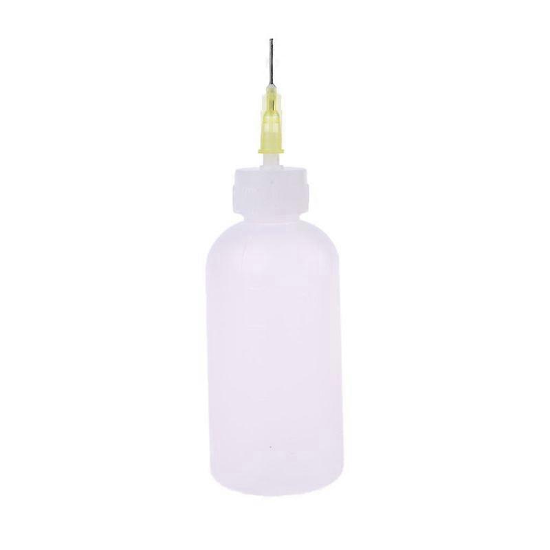 1pc 50ml Clear Liquid Bottle For Rosin Solder Flux Paste With 1 Needle New
