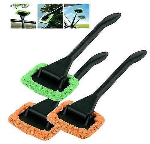 3 Pack Window Windshield Cleaning Tool Microfiber Car Wiper Cleaner Glass Brush