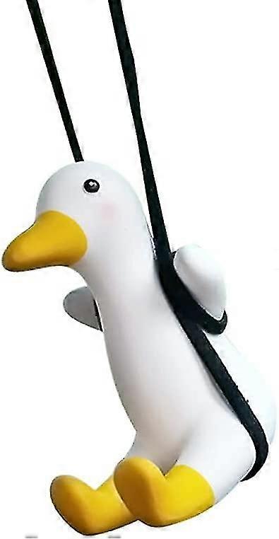Swinging Duck Car Hanging Ornament, Cute Swing Duck On Car Rear View Mirror Pendant, Swing Duck Car Mirror, Swing Duck For Car, Auto Decoration Orname