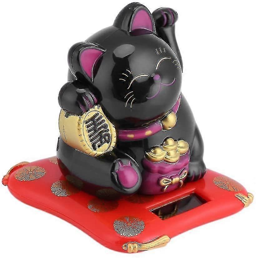 Waving Cat Solar Powered Waving Cat Lucky Cat Sweet Solar Lucky Charm For Desk