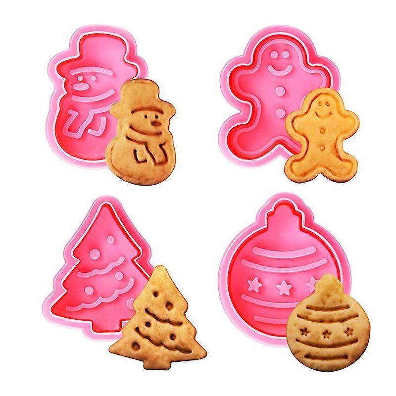 Christmas Cookie Plunger Mold, 3D Pressable