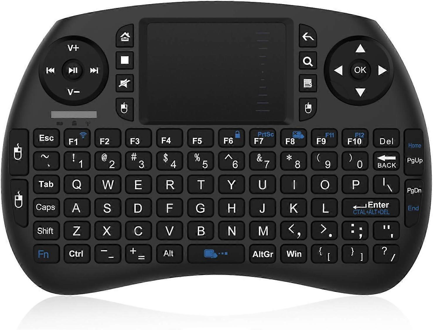 Mini keyboard with wireless touchpad, suitable for Android TV box, mini PC ergonomically designed with 92 keys