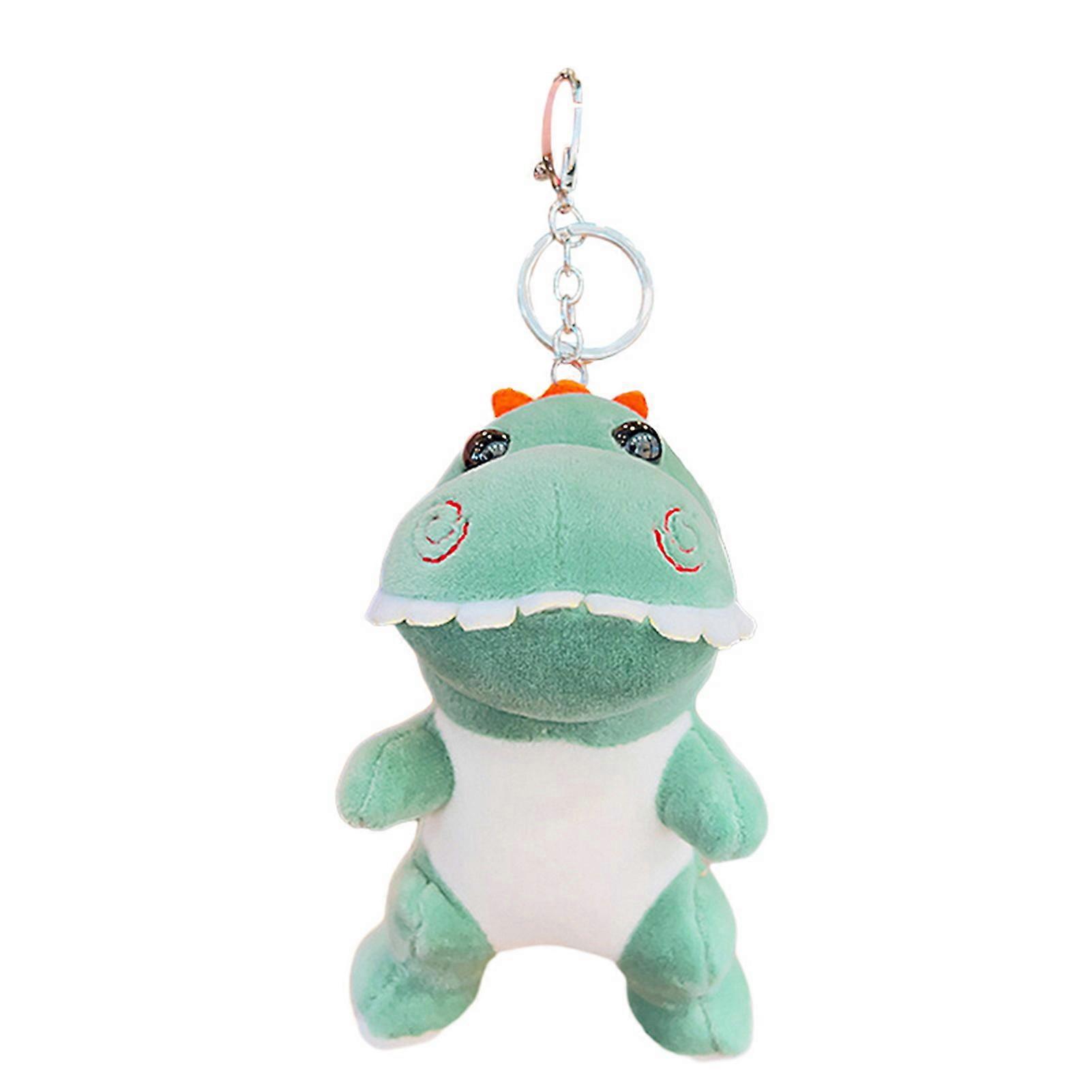 Dinosaur Plush Doll Keychain Soft Stuffed Animal Hanging Decoration for Dino Theme Party Cartoon Dragon Plushies with 3D Eyes Keychain Charm Backpack