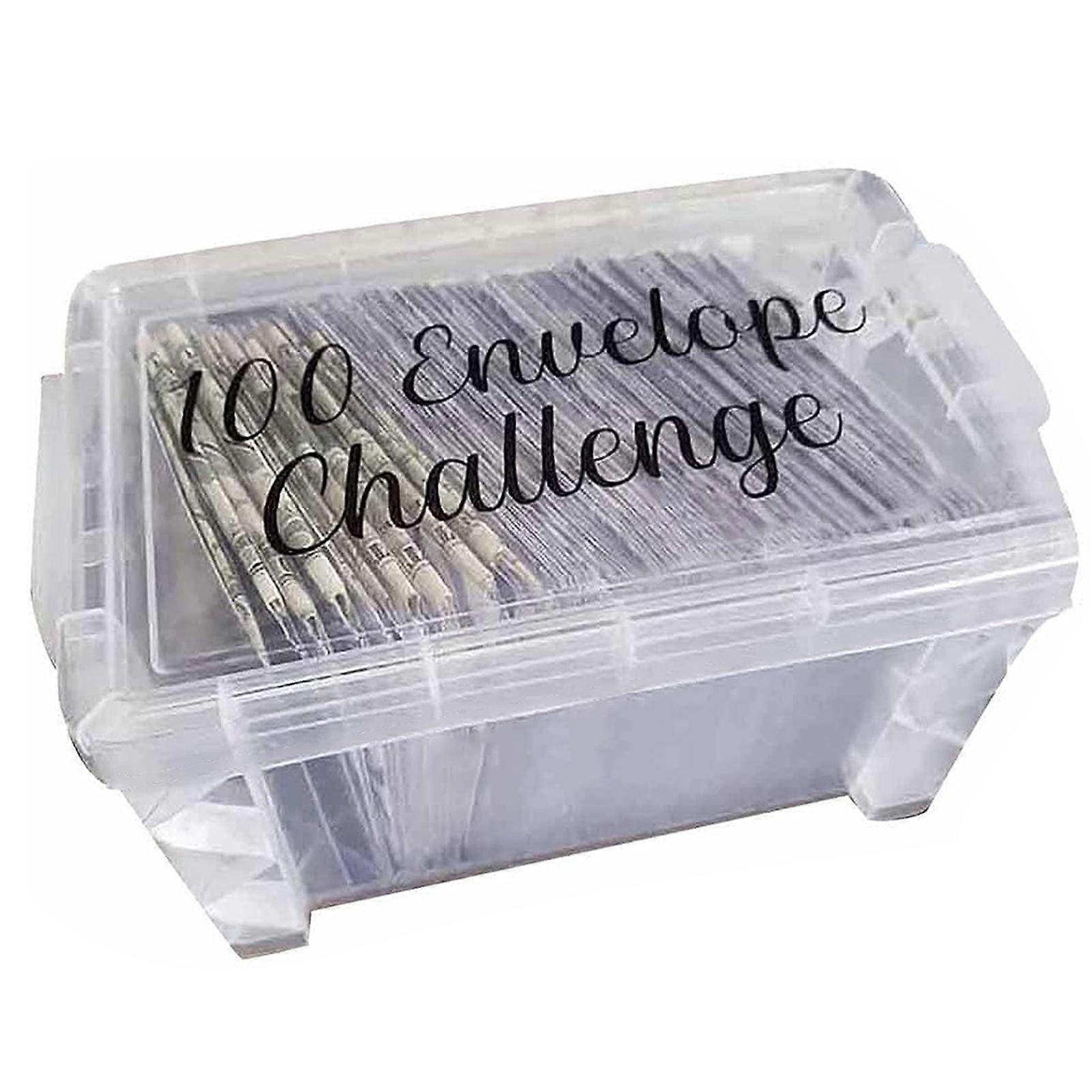 1 Set Money Saving Challenge Kit 100 Envelope Challenge Box Set Fun Creative Money Saving Kit for Home KAESI