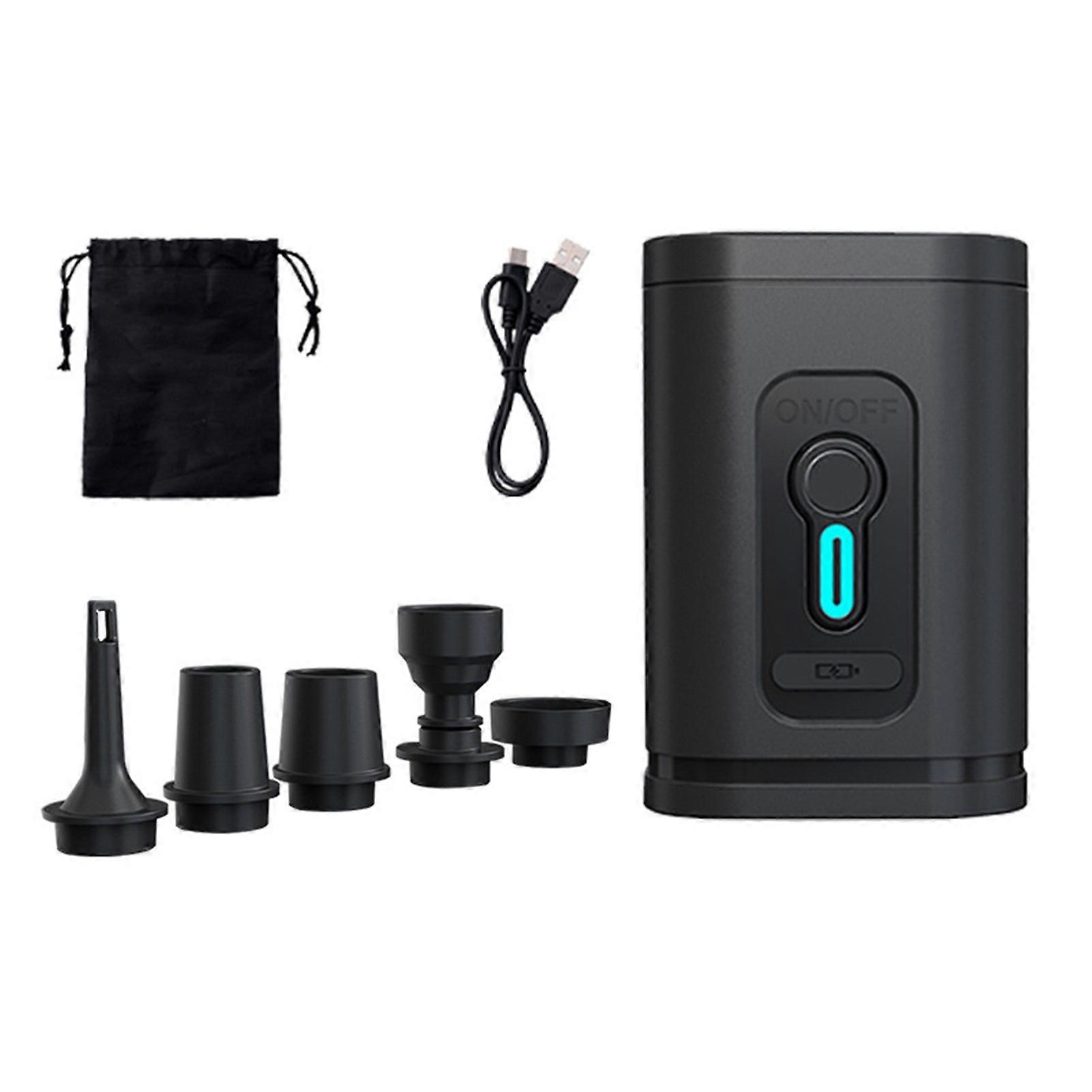 1 Set Electric Air Pump Portable Rechargeable Air Pump Swimming Pool Air Mattress Pump for Home Camping Beach KAESI
