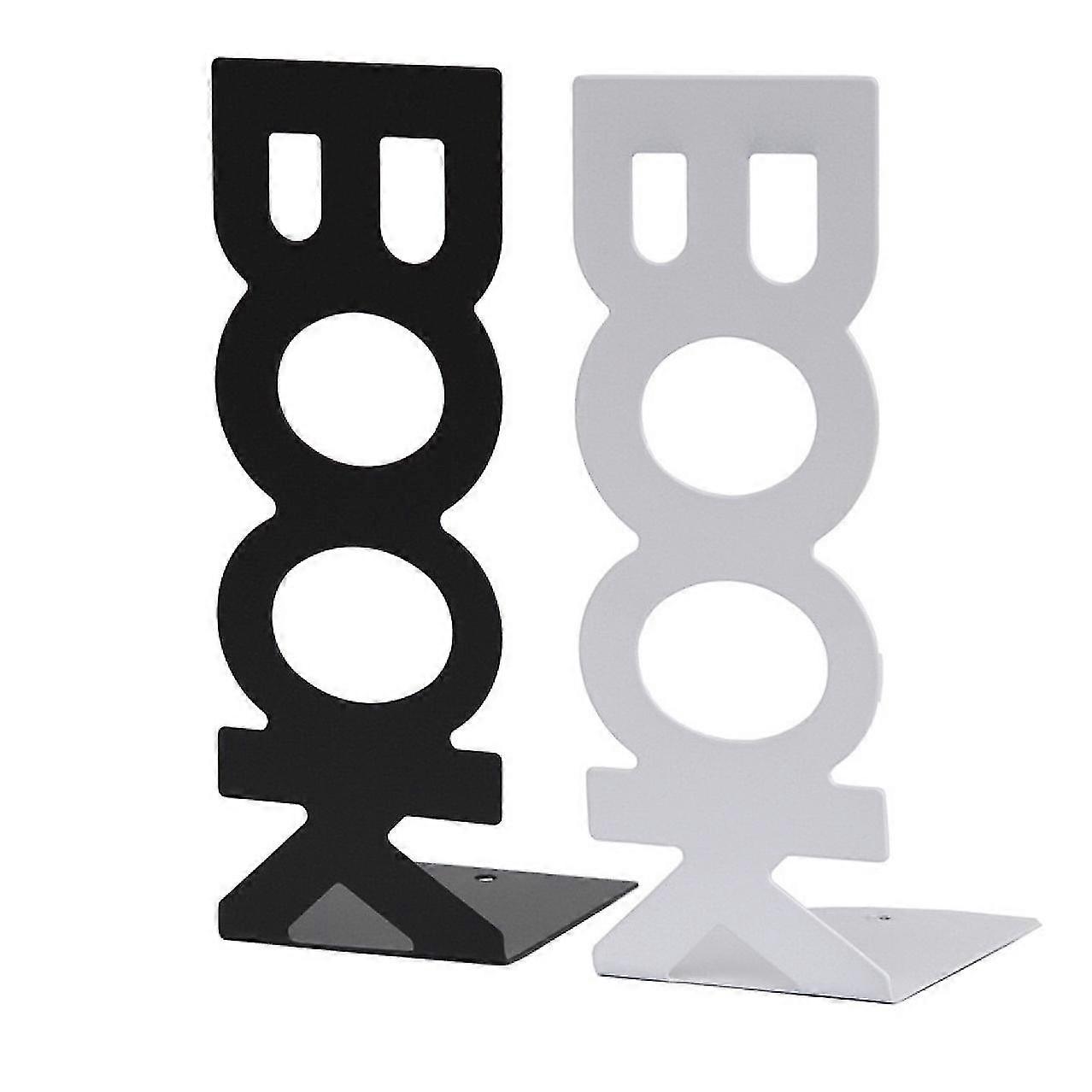 2 Pcs Classic Decorative Bookend Magazine Holder Stylish Standing Bookend With 4 Nonskid Mats Heavy Duty Book Holder
