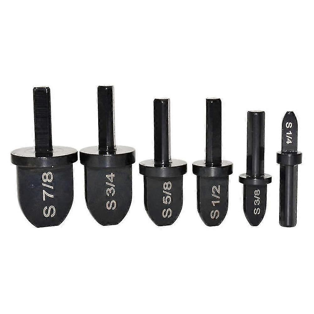 Swaging Tool Drill Bit Set, 6pcs Manual Copper Pipe Swage Tool Drill Bit W/triangular Handle, Hvac