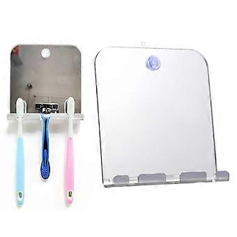 Unbreakable Portable Anti-Fog Shower Shaving Mirror with Suction Hook