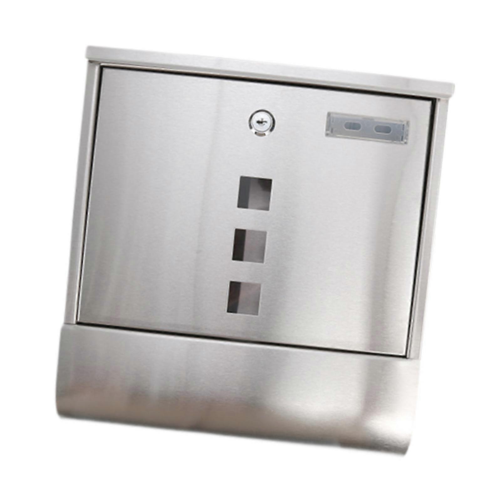 Drop Box with Lock Front Door Decorative Porch Postbox Wall Hanging Mail Box