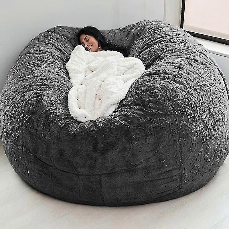 Lazy Sofa Bean Bag Artificial Fur Bean Bag Bean Sofa Cover(sofa Cover Only, No Fillers)