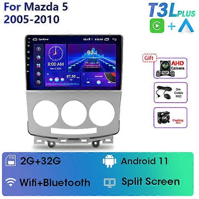 2 Din Android 11 Car Radio Multimedia Video Player For MAZDA 5 Mazda5 2005-2010 Navigation GPS 4G+WIFI Carplay Head Unit Stereo
