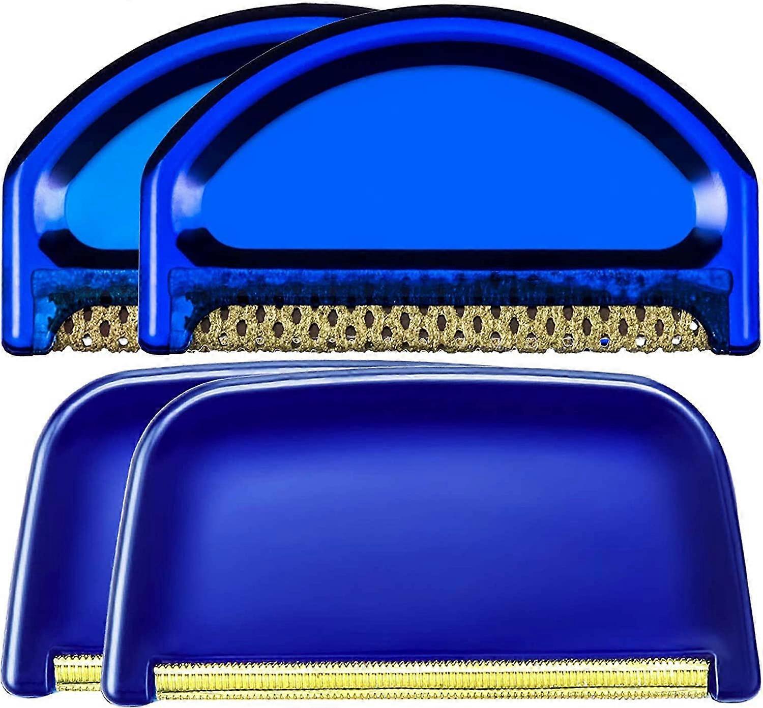 4 Pieces Sweater Combs Sweater Fabric Shaver and Cashmere Comb Wool Comb Cleaning Tools Removes Pills, Fuzz and Lint from Clothes (Blue)