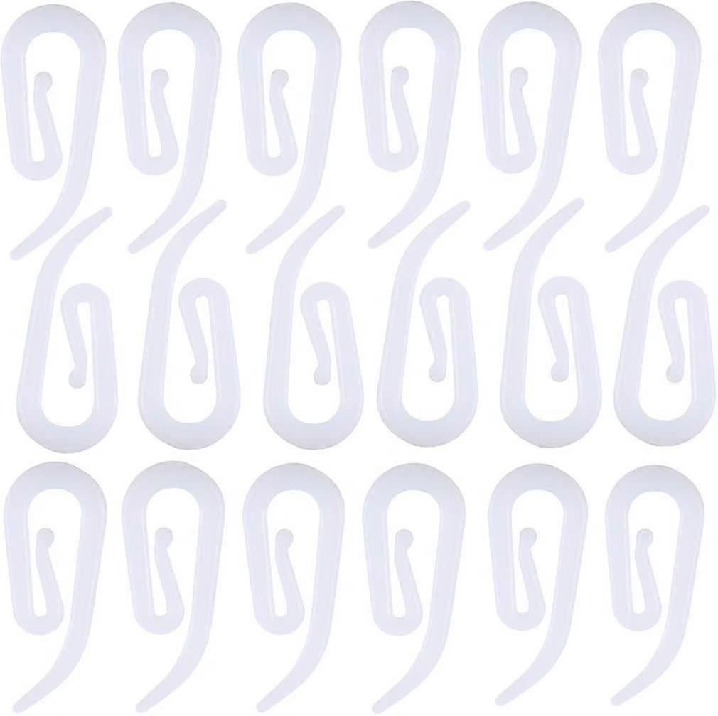 Plastic Curtain Hooks For Curtains Or Door Curtains, Plastic Curtain Header Tape Curtain Hooks Pack Of 100 2.8x1.2cm