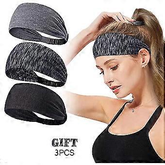 Sports Gear 3pcs Hair Band Women Workout Headband Headbands Hairband Elastic Hairband Hair Band Headwear for Daily Yoga Sports-A