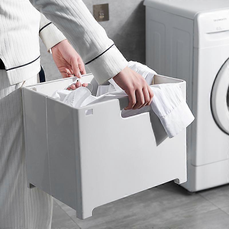 Laundry Basket Folding Dirty Clothes Casket Multipurpose Storage Box Ditty-Bag Folding 38*28*3CM