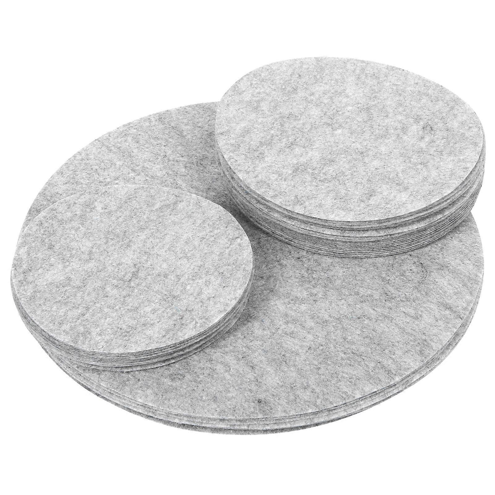 48PCS Gray Soft Felt Plate Dividers Pan Separator Pads - Cookware Bakeware Dish Pot Stacking Protectors