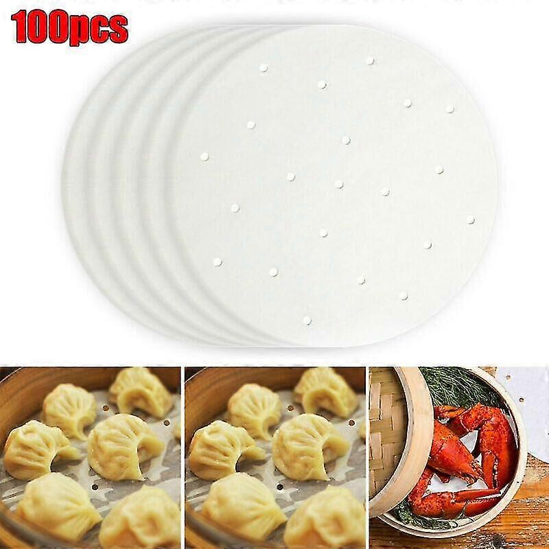 non-stick baking paper cooking sheets round perforated pack