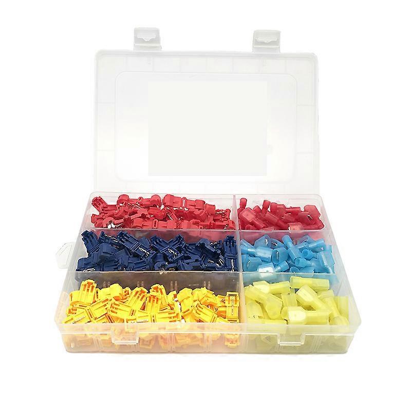 180Pcs T-Tap Connector Quick Electrical Cable Connector Snap Splice Lock Wire Terminal