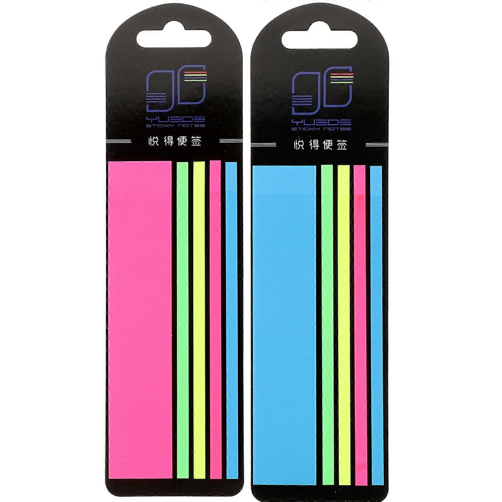 2 Boxes Colored Sticky Tabs Self Adhesive Reading Markers Reading Stickers Fluorescence Page Markers