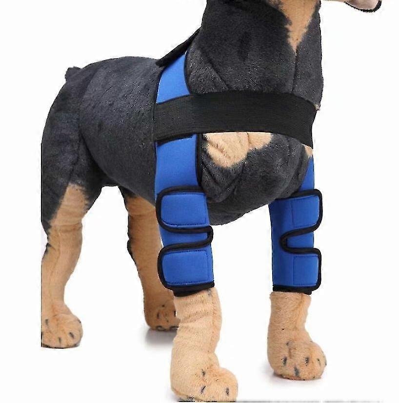 犬の手術保護カバー、膝パッド、レッグガード(青S)
