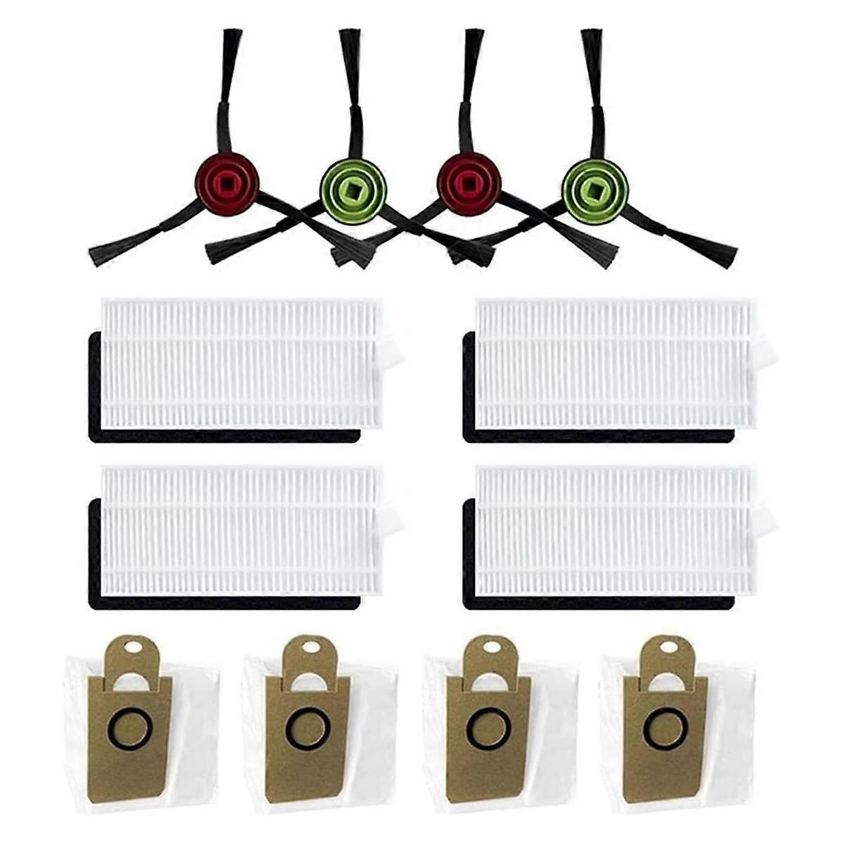 Robot Vacuum Cleaner Side Brush, Filter, Dust Bag for T10S Replacement Accessories.