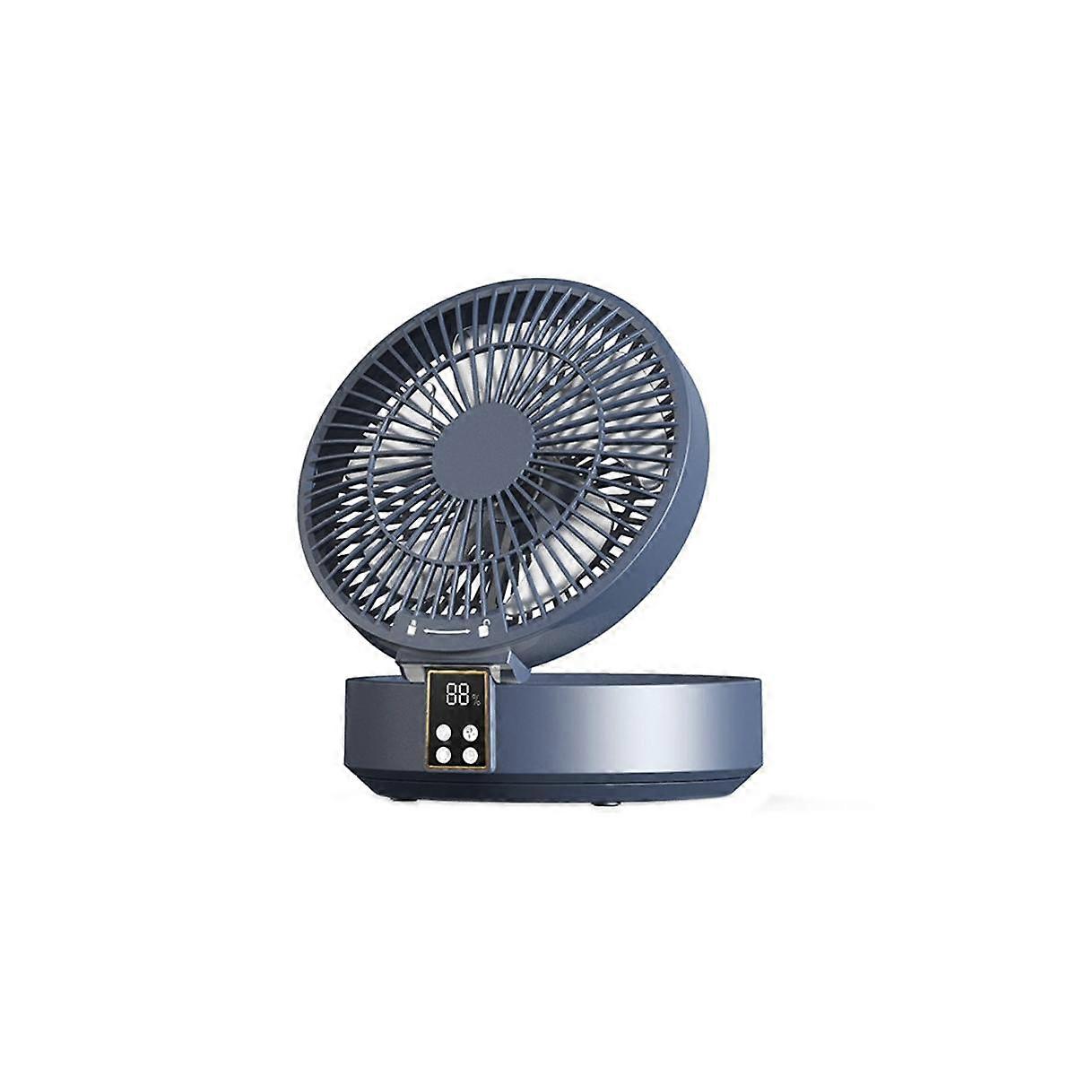 Remote Control Wireless Circulating Air Cooling Fan with LED Light Folding Electric Wall-Mounted Fa