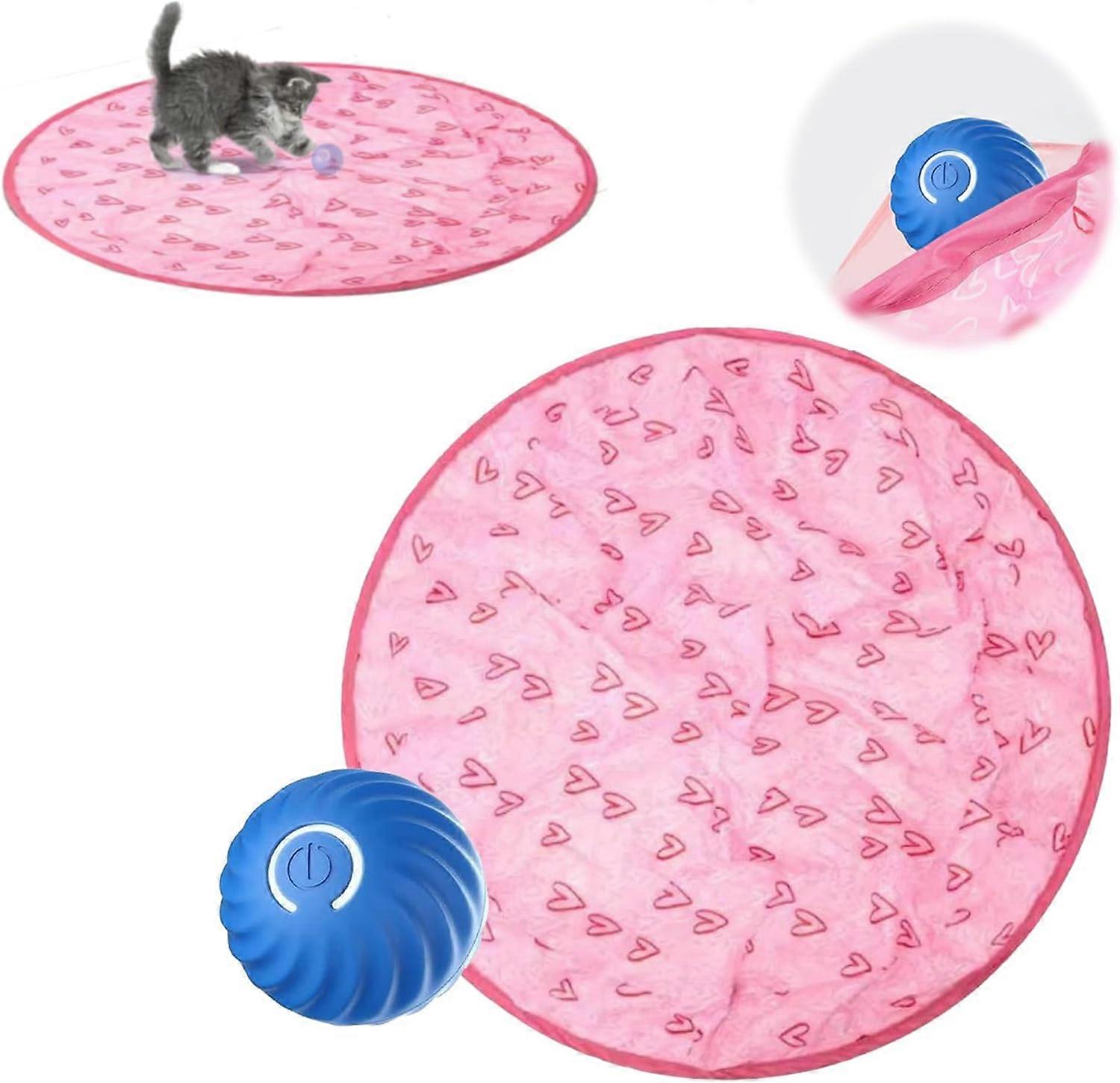 2 In 1 Interactive Hunting Toy, Simulated Interactive Hunting Cat Toys With LED Light, Interactive Pet Toys Ball Fast Rolling In Pouch2024 New Explosi