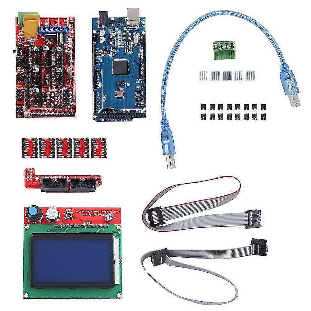 3D Printer Kit with RAMPS 1.4 Controller, Mega 2560 Board, A4988 Driver, and 12864 LCD Display