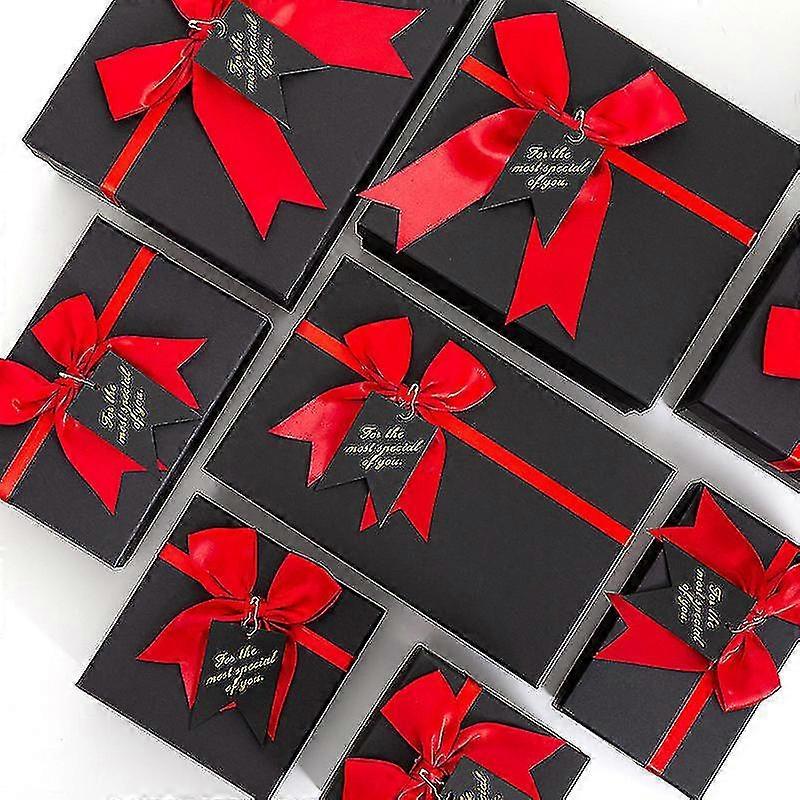 3 Pcs Bow Box Lar Box Set Box Compan Empty Red Pack Box