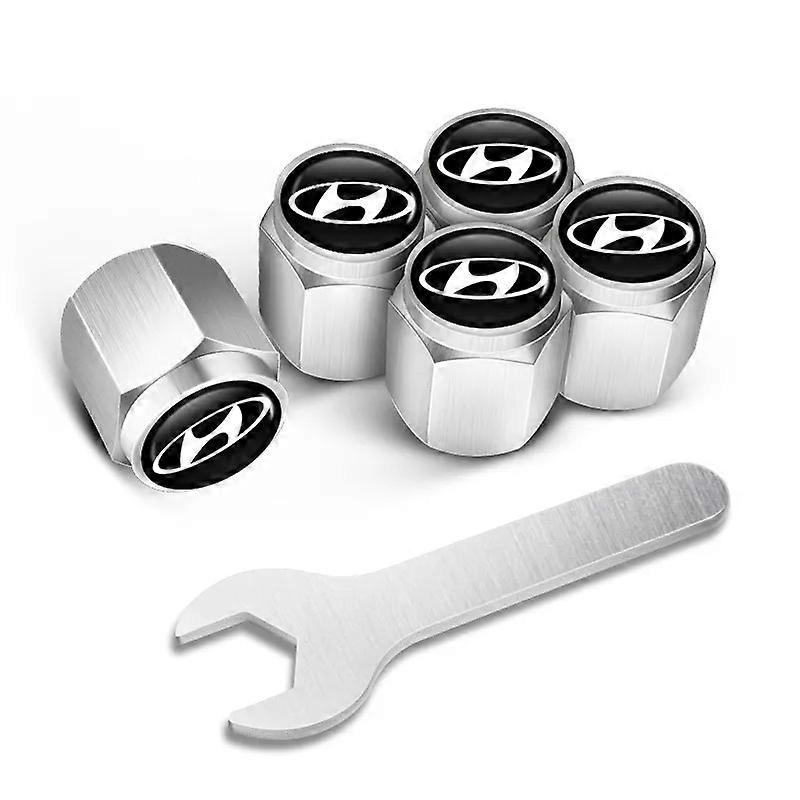 5pcs καλύμματα βαλβίδων ροδών αυτοκινήτων με τη διακόσμηση κλειδιών για Hyundai I30 I20 IX35 I40 Tucson Getz Sonata Veloster Elantra Solaris-Par ροδών μηχανοκίνητων οχημάτων