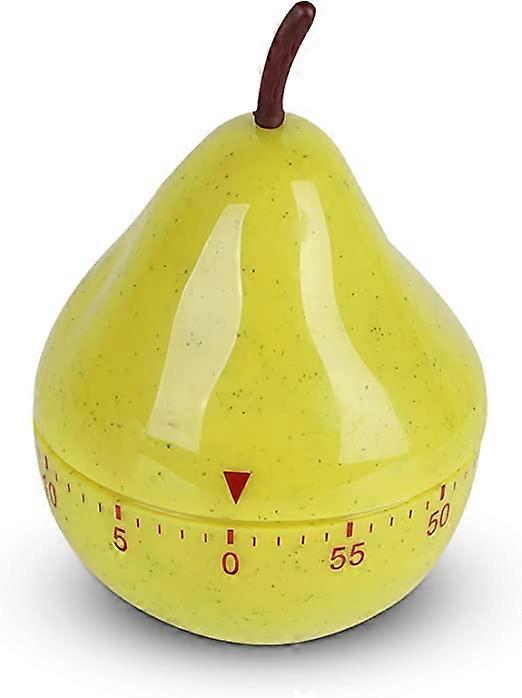 Dww-Mechanical Kitchen Timer, Pear-Shaped Timer Up to 60 Minutes for Children, Kitchen, Classroom