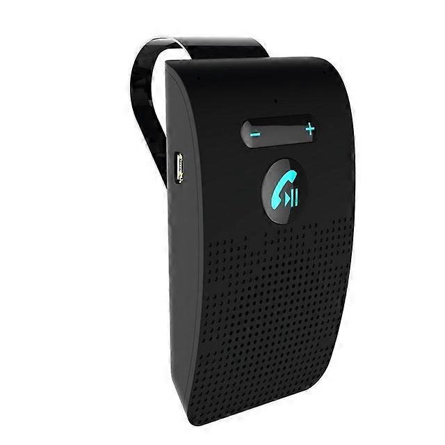 Bluetooth Speaker Handsfree Car Kit Sun Visor Clip Wireless Audio Receiver Speakerphone Loud Music Player Dual Microphone