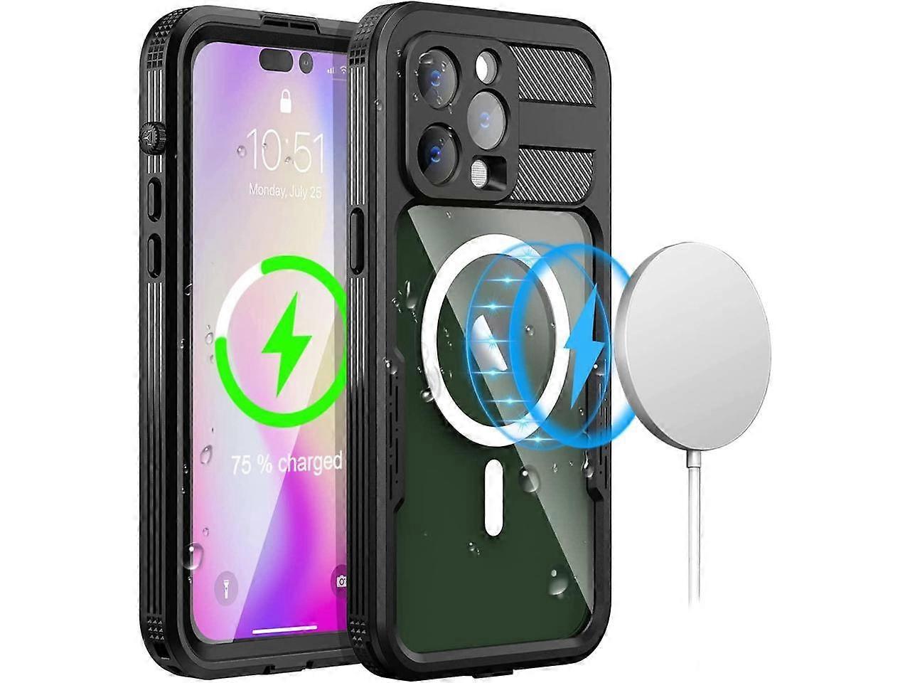 For iPhone 14 Pro 6.1 inch Waterproof Case with Built-in Screen Protector Shockproof Rugged Full Body Underwater Protective Cover for iPhone 14 Pro 6.