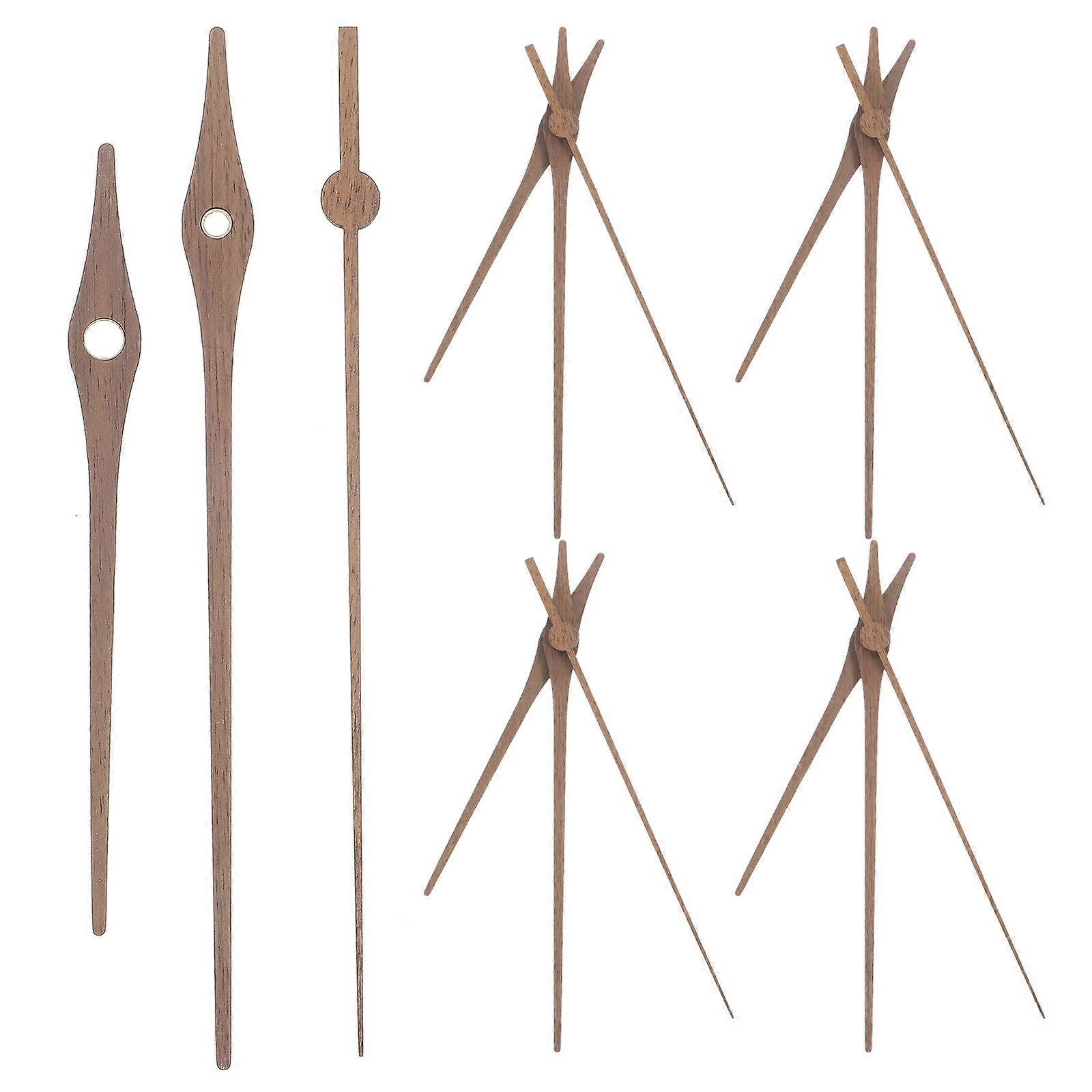 5 Sets Wooden Clock Hands Replacement Clock Hands Repair Clock Hands Hanging Clock Hands for DIY