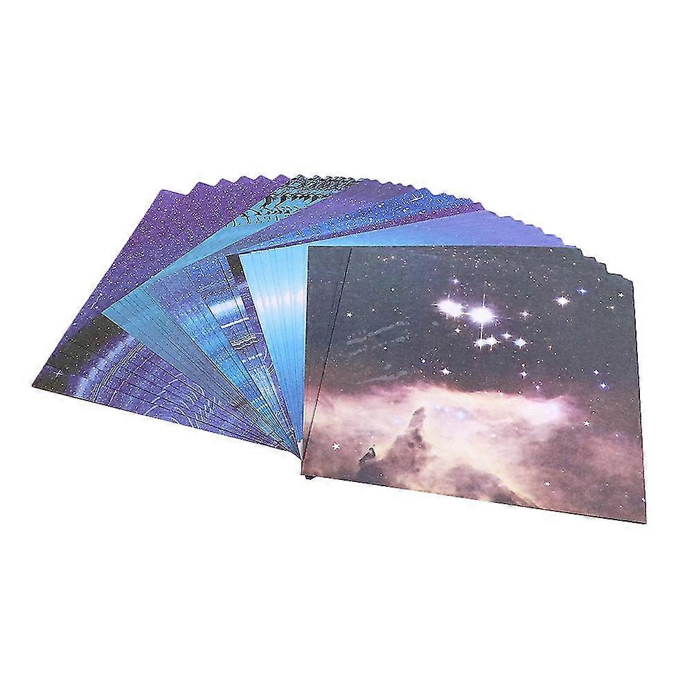 100 Sheets Double Sided Paper Folding Square Colorful Origami Starry Sky Theme Origami (starry Sky)