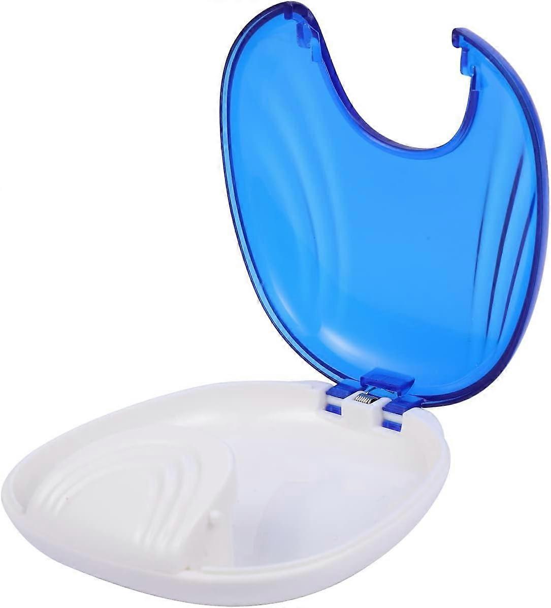 Retainer Case, Press-to-Open Retainer Box Portable Denture Box Denture Case Denture Bath False Teeth Container for Denture Braces Mouth Guard