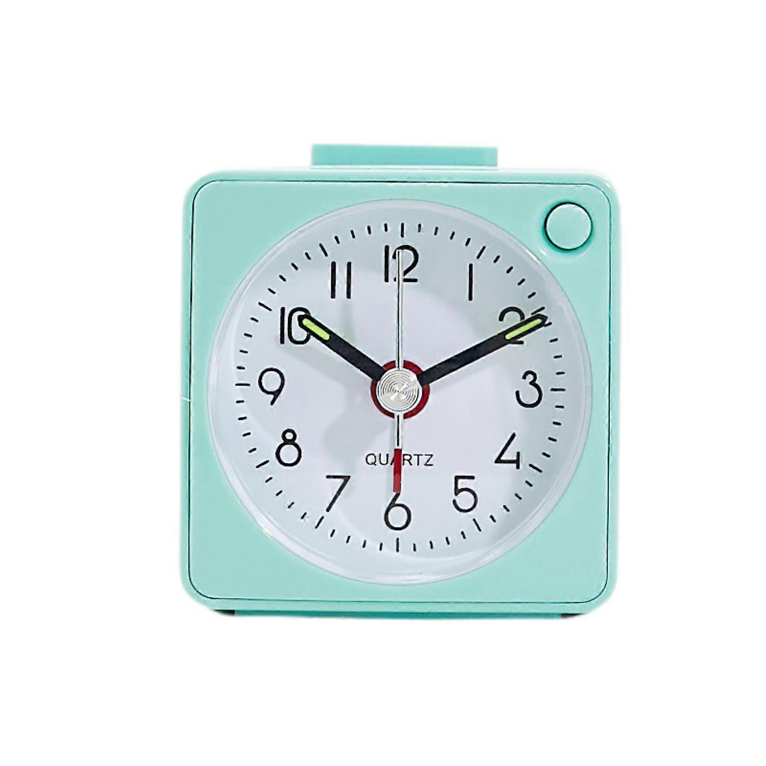 JUSTUP Alarm Clock Travel Analog Ultra Small Clock with Snooze and Light Function Super Silent Non Ticking --- Sky Blue