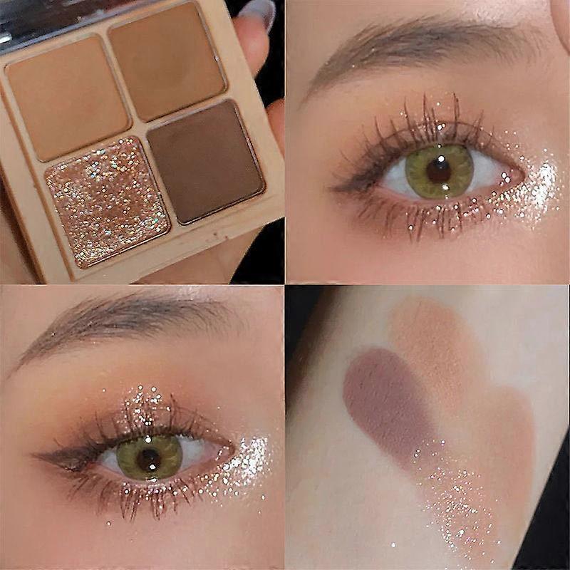 9-Color Eyeshadow and Contour Palette - Glitter, Matte, and Shimmer Shades for Stage Makeup