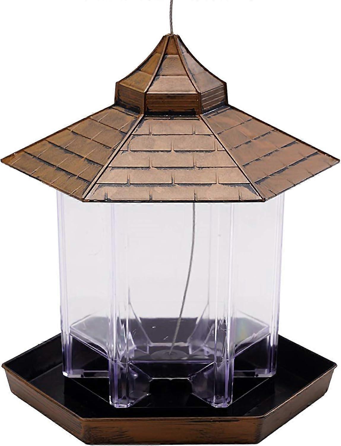 Udendørs fuglefoder, Vildtfuglefoder på taget, hængende, 1L, Vejrbestandig, Maddispenser