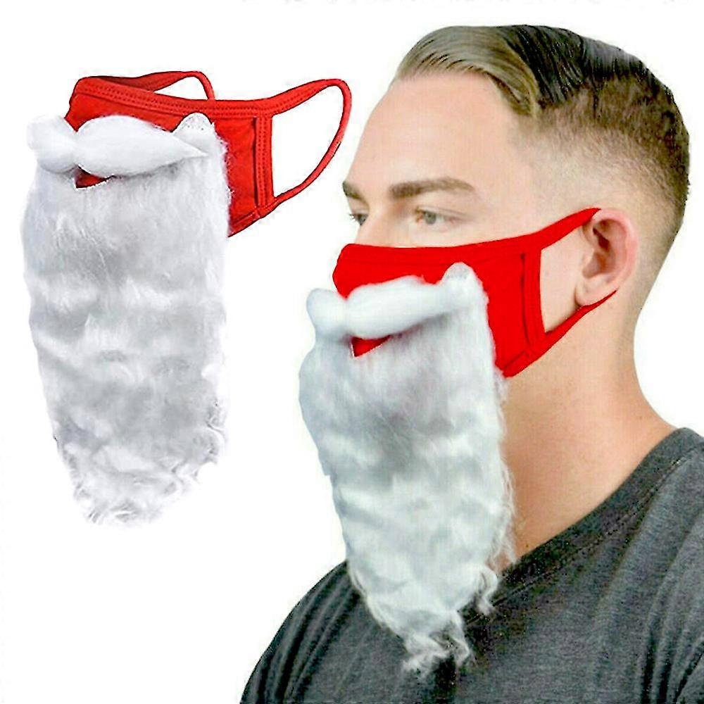 Χριστούγεννα Unisex ενήλικες Santa Claus γενειάδα μάσκα προσώπου Xmas στόμα καλύπτει στολίδι