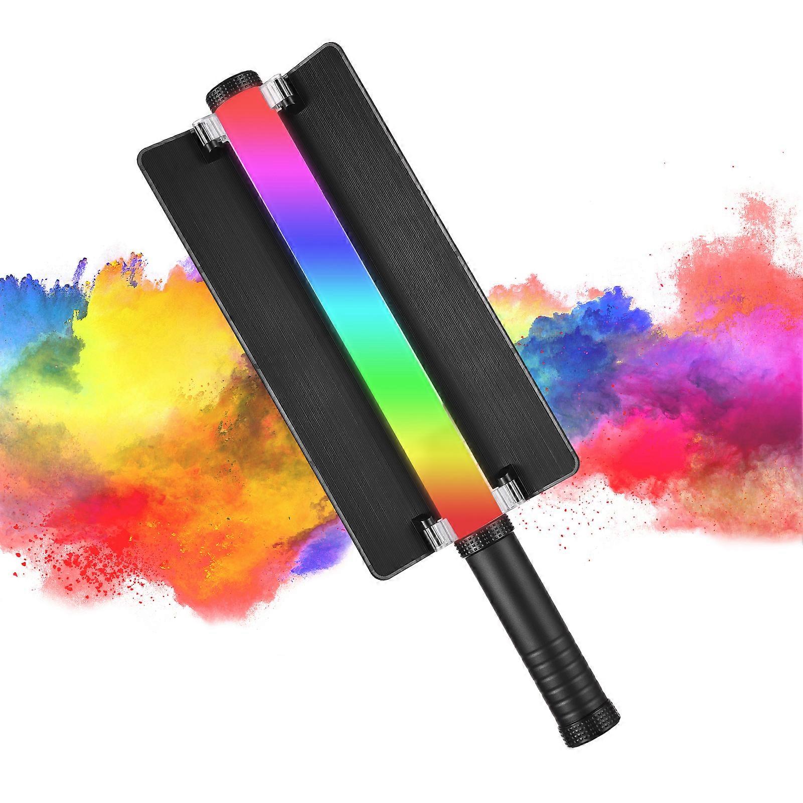 Handheld RGB Photography Lamp Portable 50W LED Light with LED Screen CRI 95Ra 2800K-6800K Stepless Dimmable 9 FX Light Effects